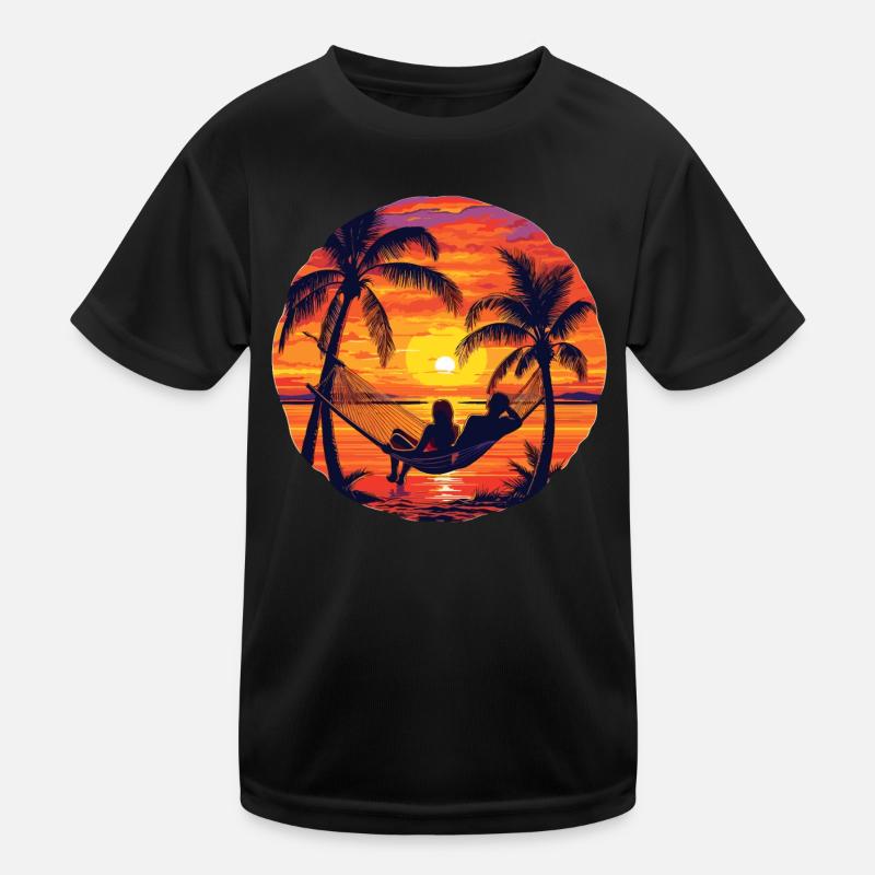Hammock Beach Sea Suset Kids Functional T-Shirt