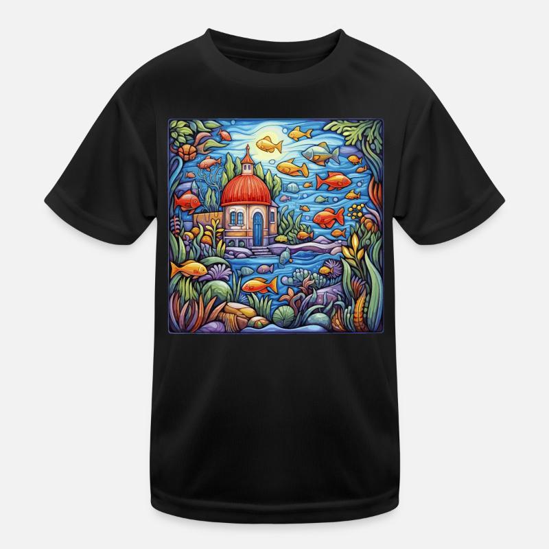Aquarium Kinder Funktions-T-Shirt