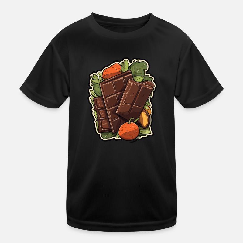 Schokolade - Minimalistischer Genuss Kinder Funktions-T-Shirt