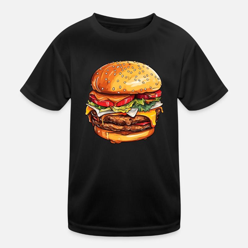 Cheeseburger Freude Kinder Funktions-T-Shirt