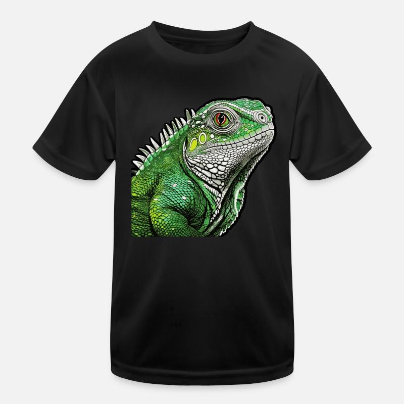 Iguana - Emerald Odyssey Kids Functional T-Shirt