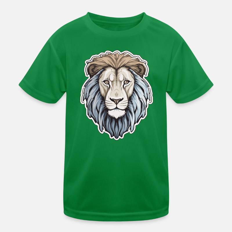 Lion Head Lion's Mane Kids Functional T-Shirt
