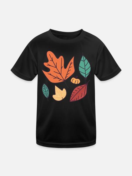 Fall Leaves: Embrace the Beauty of Autumn - Kids Functional T-Shirt - black