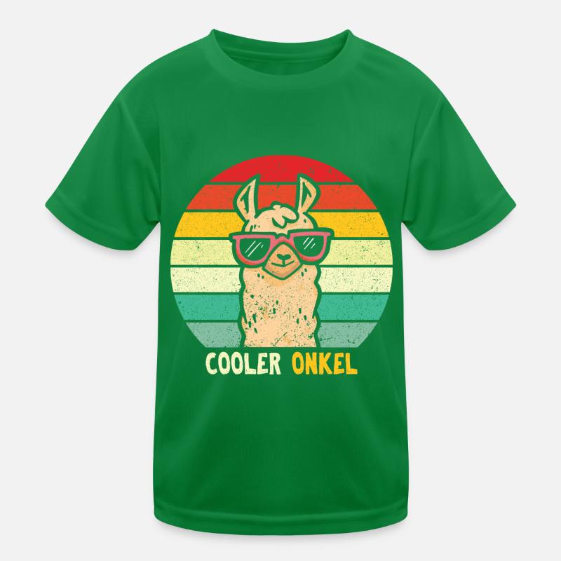 Cool Uncle Funny Uncle Alpaca Gift Kids Functional T-Shirt
