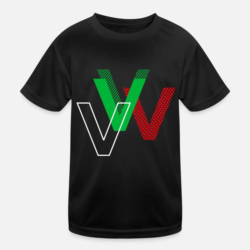 Buchstabe V Kinder Funktions-T-Shirt