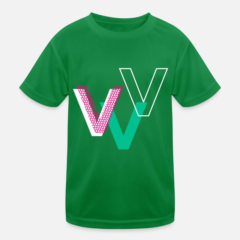 V Buchstabe Kinder Funktions-T-Shirt