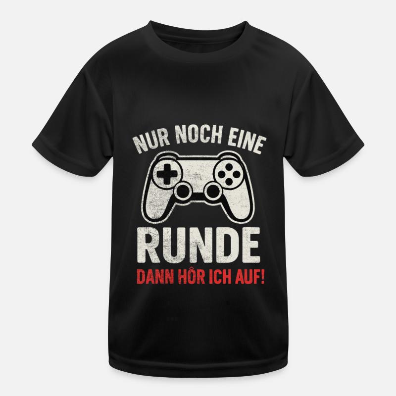 Nur noch eine Runde Gaming Kinder Funktions-T-Shirt
