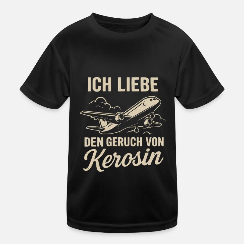 Ich liebe den Geruch von Kerosin Kinder Funktions-T-Shirt