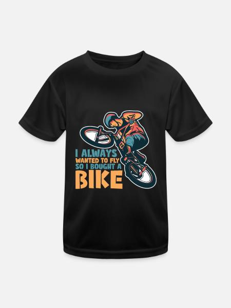 Les motards BMX qui aiment montrer leurs astuces - T-shirt sport Enfant - noir - Devant