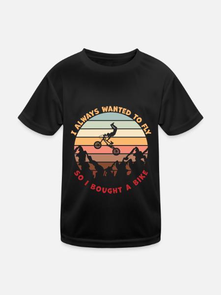 Les motards BMX qui aiment montrer leurs astuces - T-shirt sport Enfant - noir - Devant