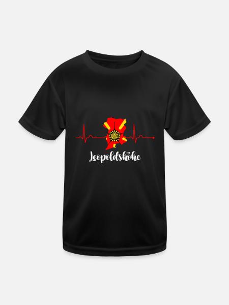 Lipperland Ostwestfalen Lippe Leopoldshöhe - Kinder Funktions-T-Shirt - Schwarz - Vorne