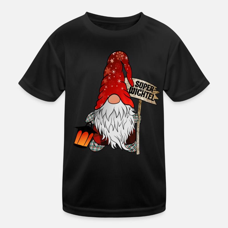 Christmas Gnome Super Elves Kids Functional T-Shirt