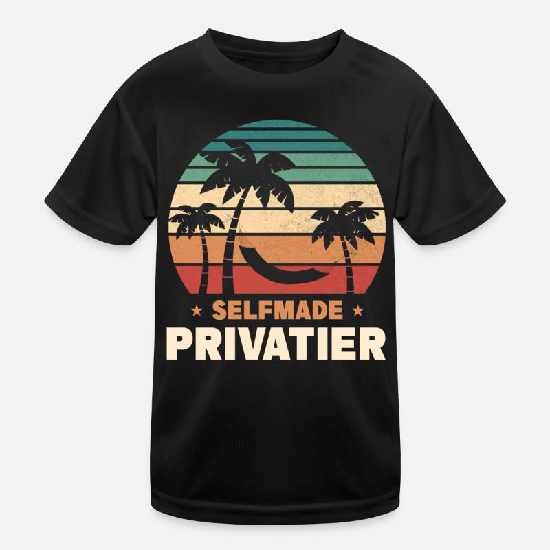 Selfmade Privatier Kinder Funktions-T-Shirt