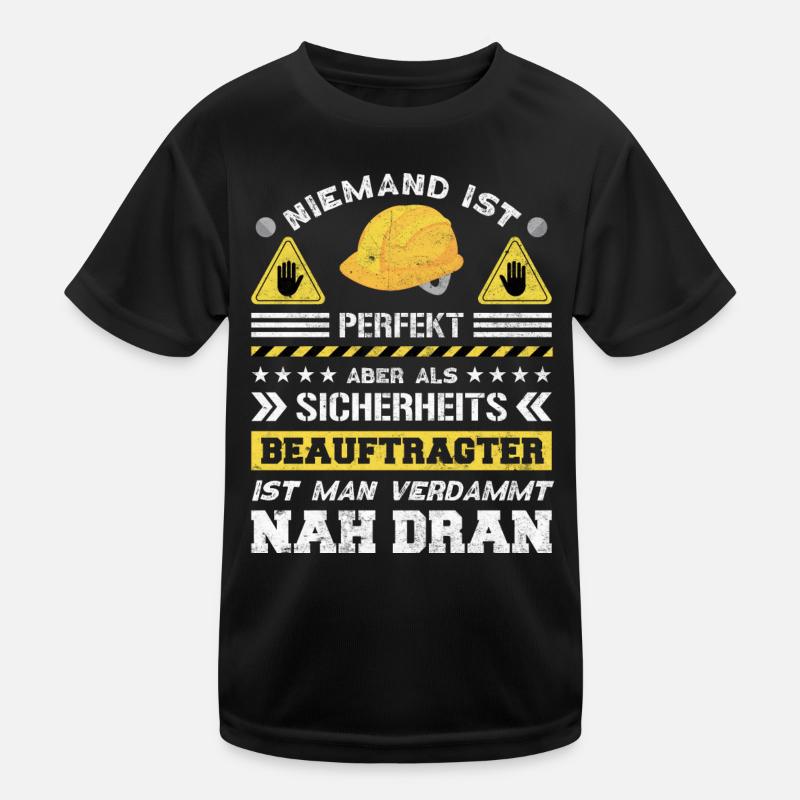Safety Manager Sicherheitsbeauftragter Kinder Funktions-T-Shirt