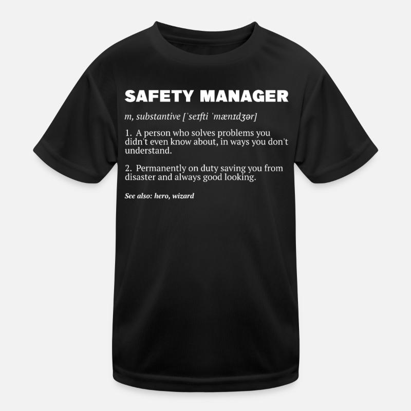 Responsable de la sécurité Agent de sécurité T-shirt sport Enfant
