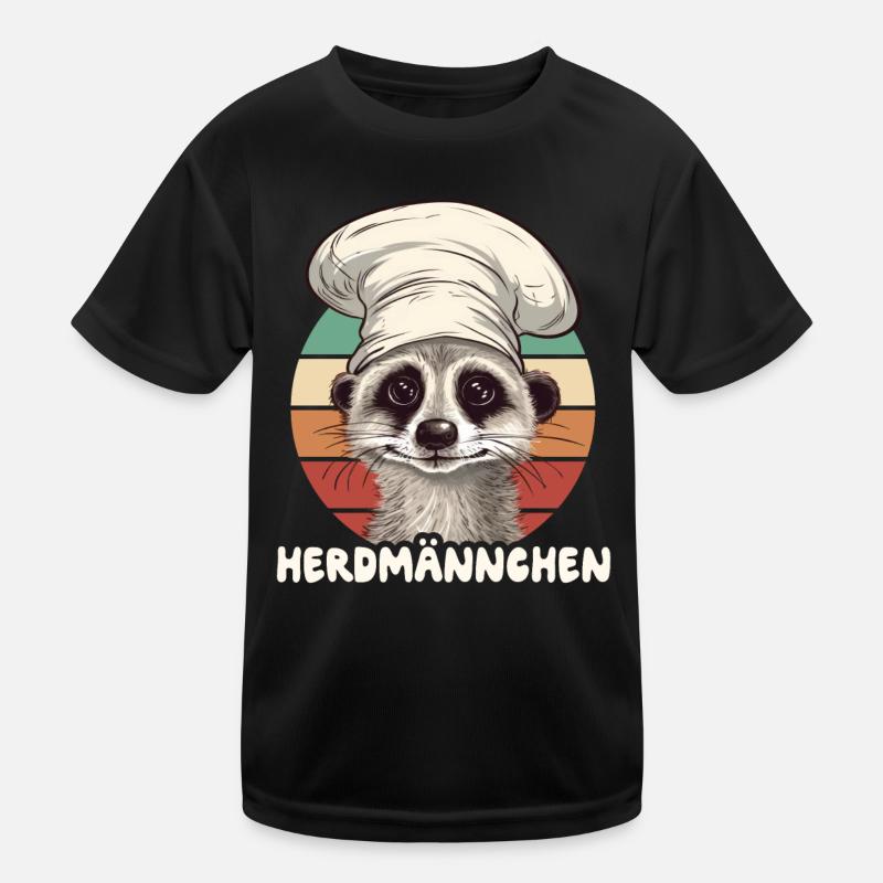 Herdmännchen Erdmännchen Koch Kinder Funktions-T-Shirt