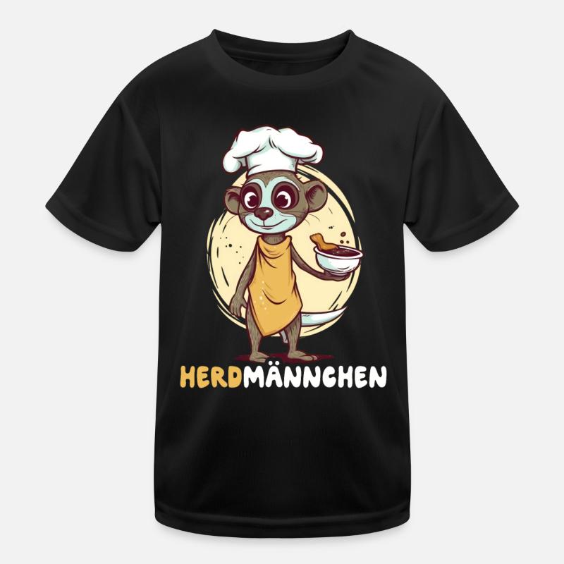 Herdmännchen Erdmännchen Koch Kinder Funktions-T-Shirt