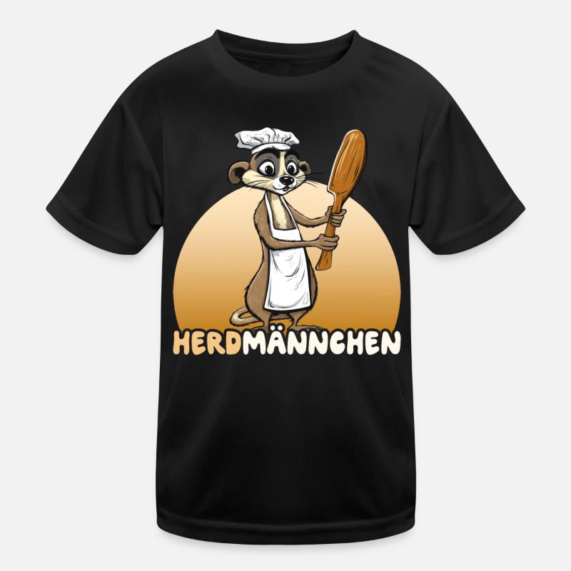 Herdmännchen Erdmännchen Koch Kinder Funktions-T-Shirt