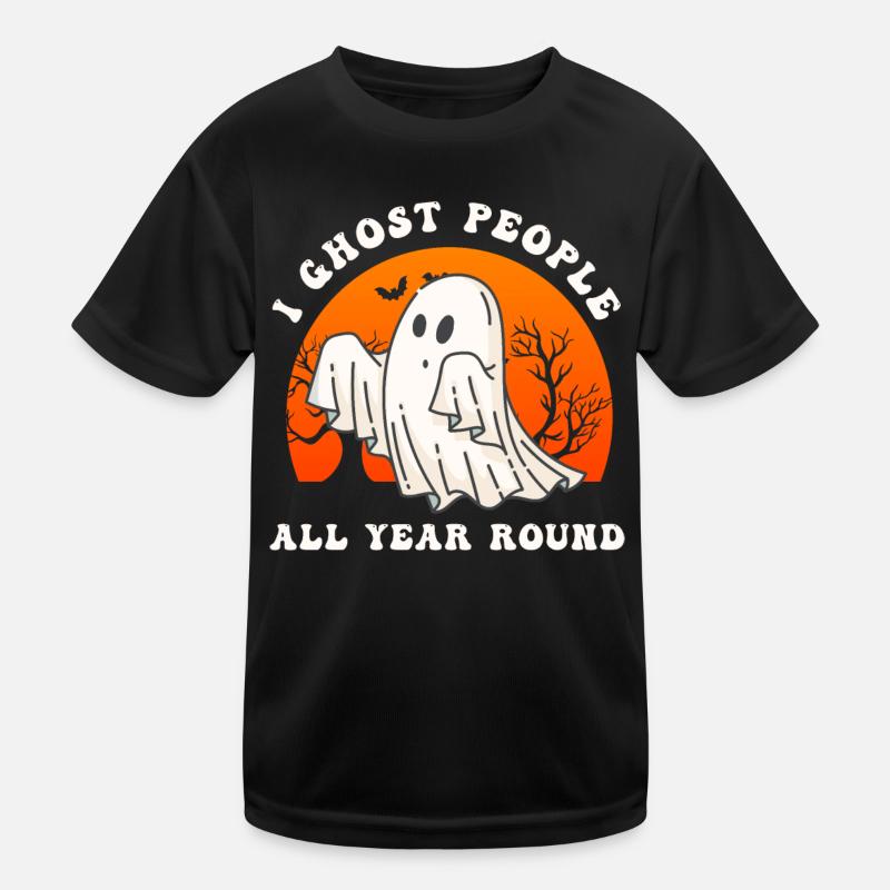 Halloween I Ghost People All Year Long Kids Functional T-Shirt