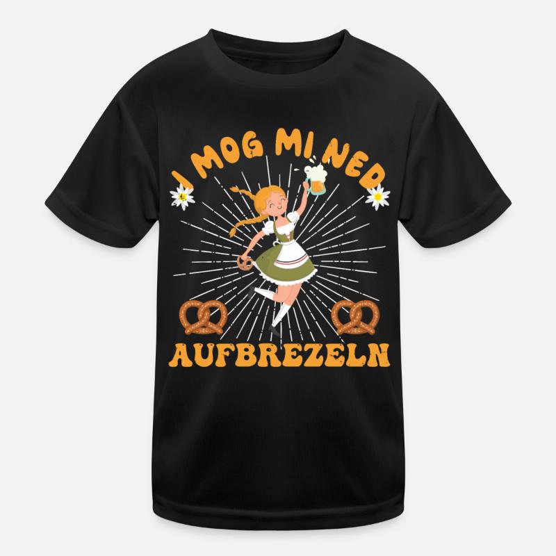 I Mog Mi Ned Aufbrezeln Dirndl Kinder Funktions-T-Shirt