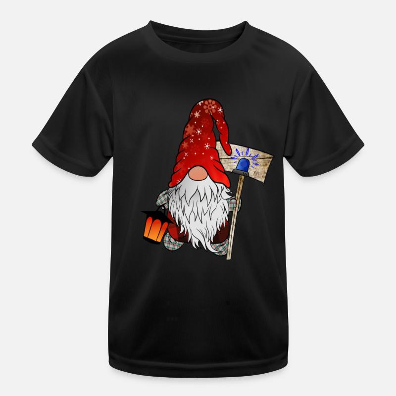 Blaulicht Wichtel Weihnachtsgnom Kinder Funktions-T-Shirt