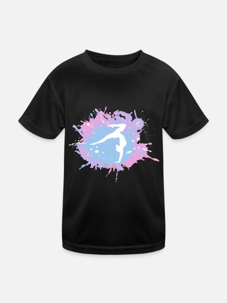 Gymnastics, Gymnast - Gymnastics - Kids Functional T-Shirt - black - Front