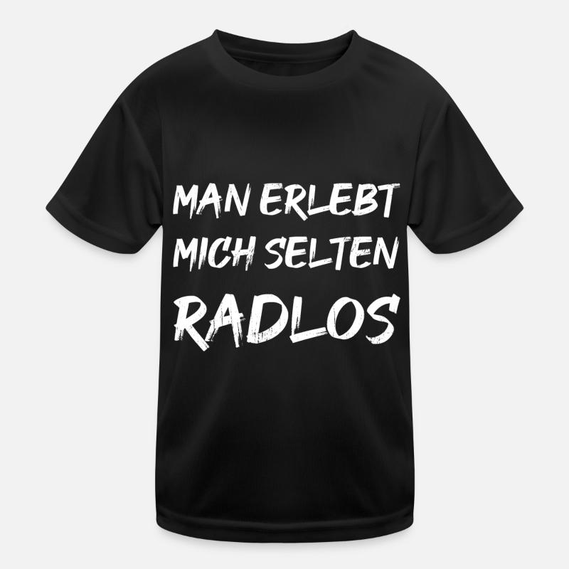 Man erlebt mich selten Radlos Kinder Funktions-T-Shirt