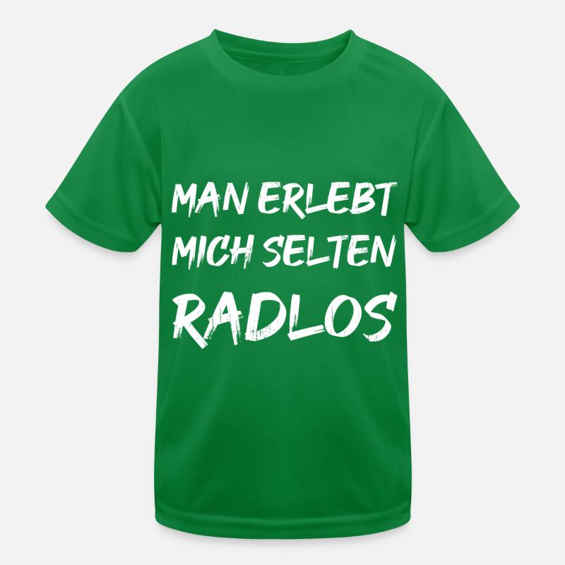 Man erlebt mich selten Radlos Kinder Funktions-T-Shirt