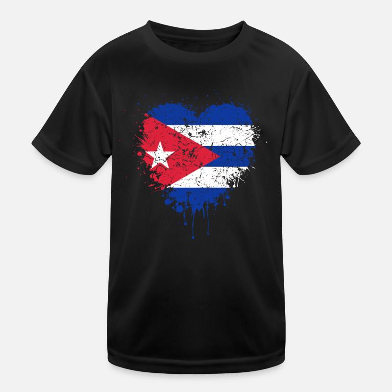 Drapeau de Cuba T-shirt sport Enfant