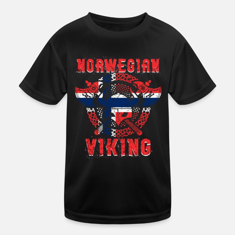 Norwegischer Wikinger Kinder Funktions-T-Shirt