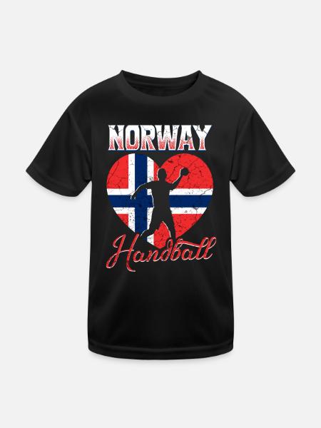 Norvège Handball - T-shirt sport Enfant - noir - Devant