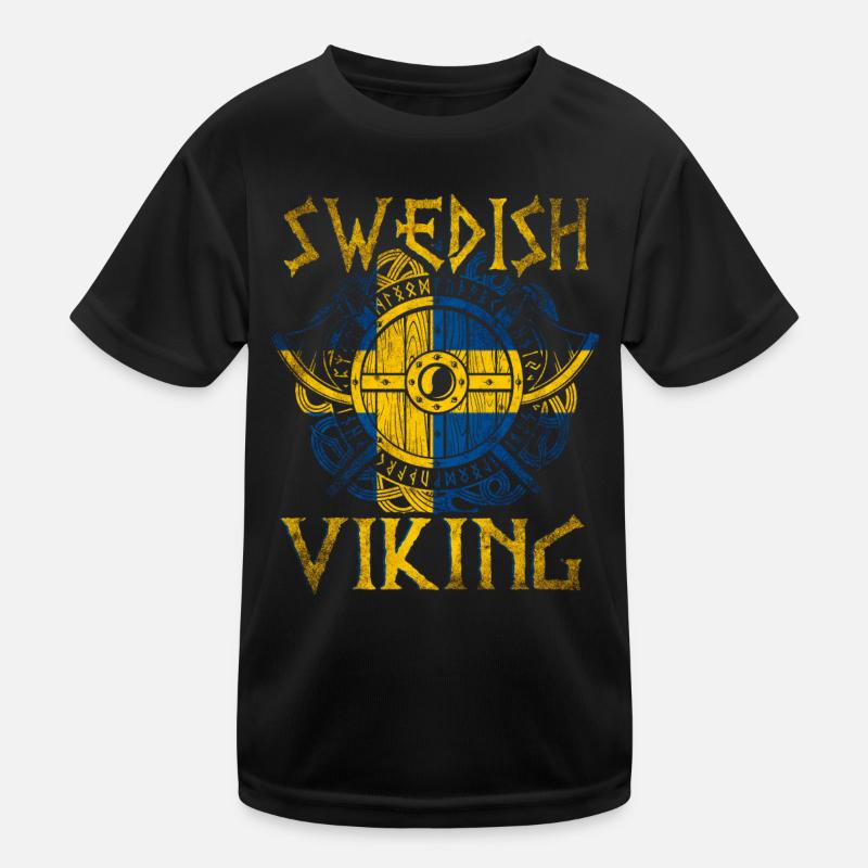 Schwedischer Wikinger Kinder Funktions-T-Shirt