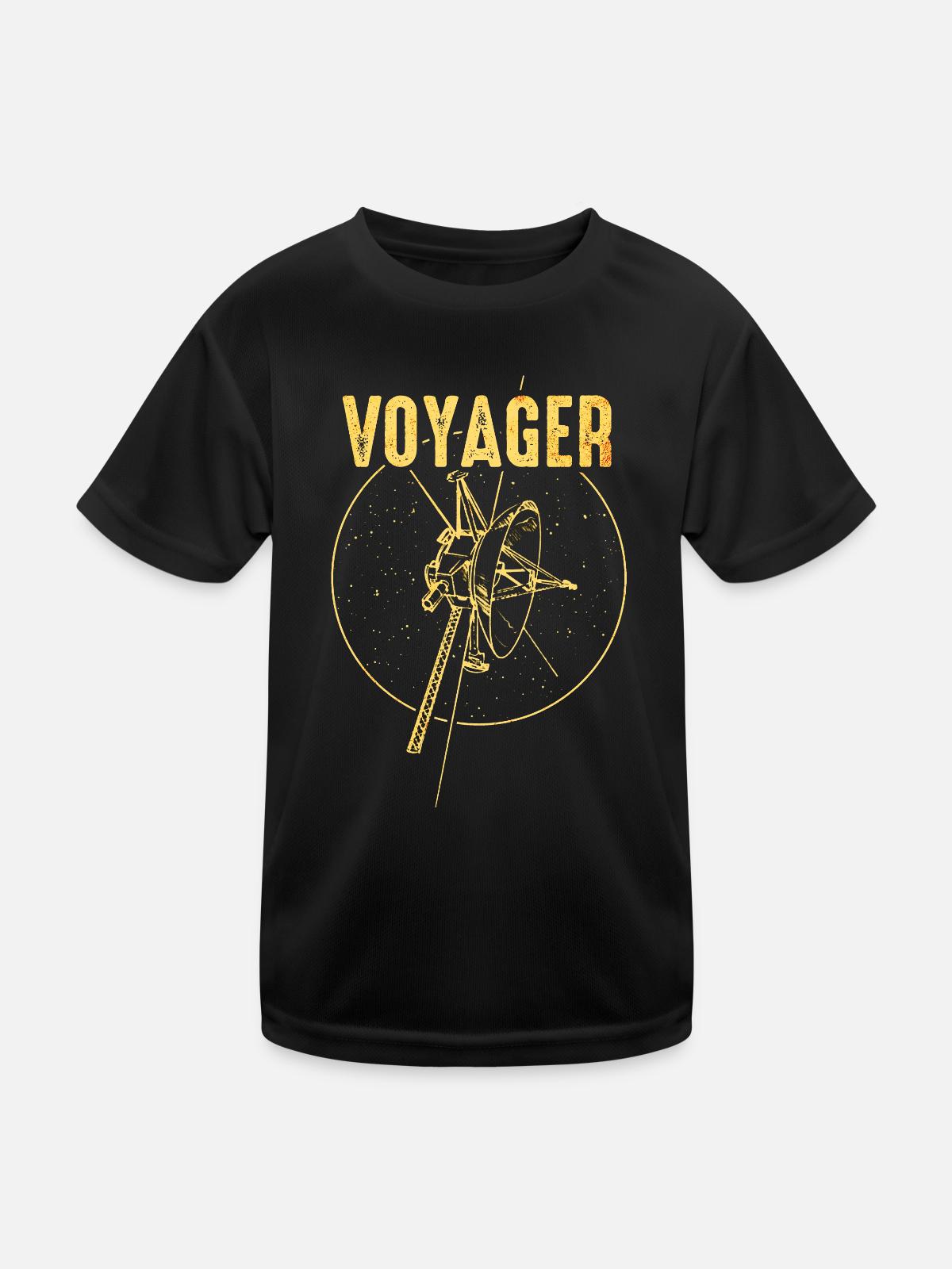 Voyager Space Probe - Kids Functional T-Shirt - black - Front