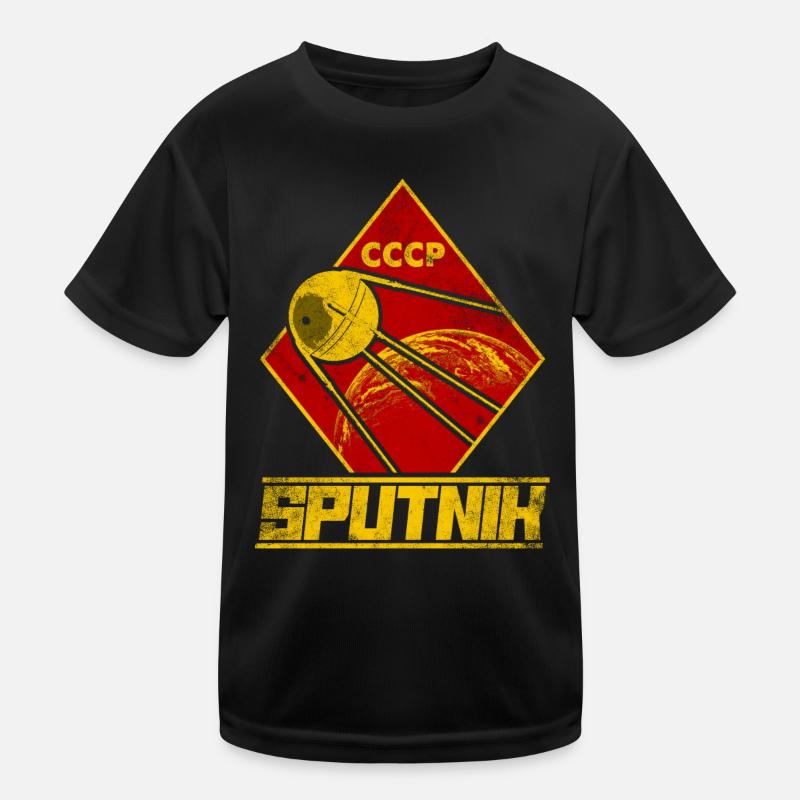 Sputnik Satellite Soviet Union Kids Functional T-Shirt