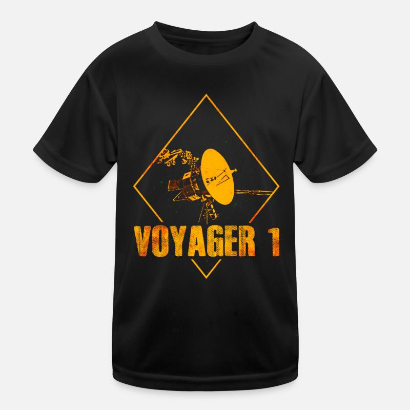 Voyager 1 - Interstellar Space Probe - Kids Functional T-Shirt - black