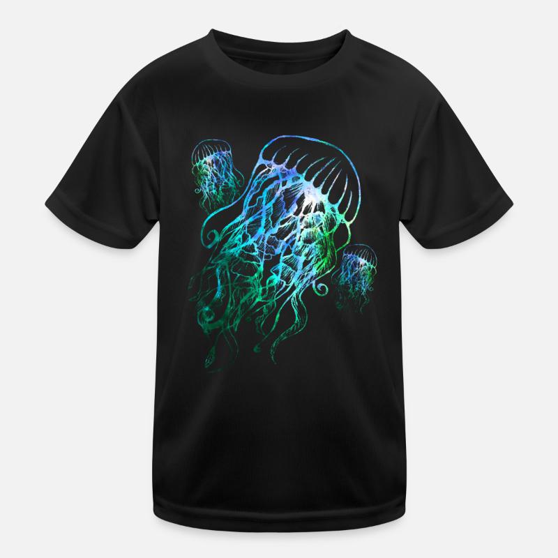 Bunte Quallen Kinder Funktions-T-Shirt