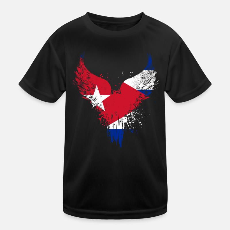 Cuba Flag Kids Functional T-Shirt
