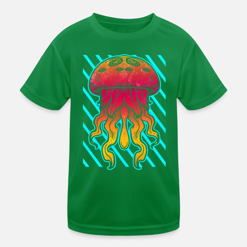 Colorful jellyfish Kids Functional T-Shirt