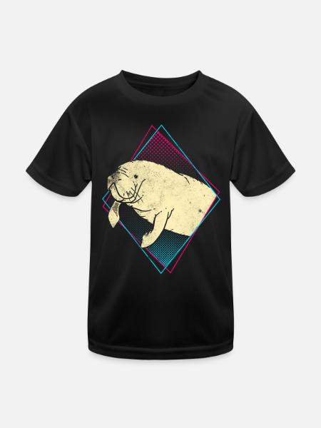 Manatee Manatee - Kids Functional T-Shirt - black - Front