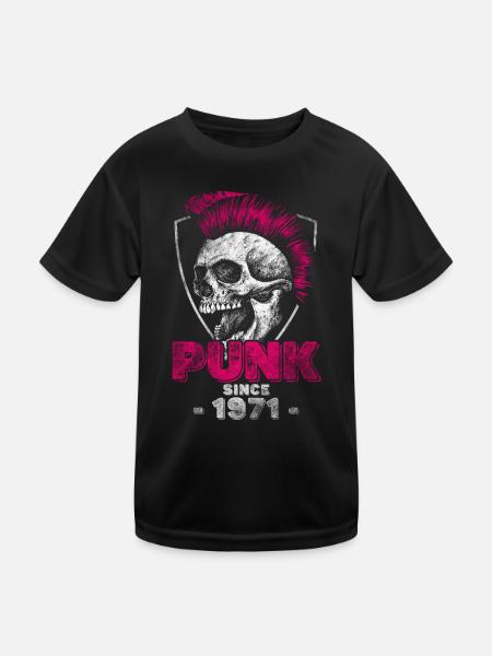 Punk since 1971 - Kids Functional T-Shirt - black - Front