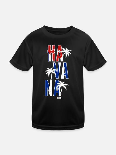 Havana, Cuba - Kids Functional T-Shirt - black - Front