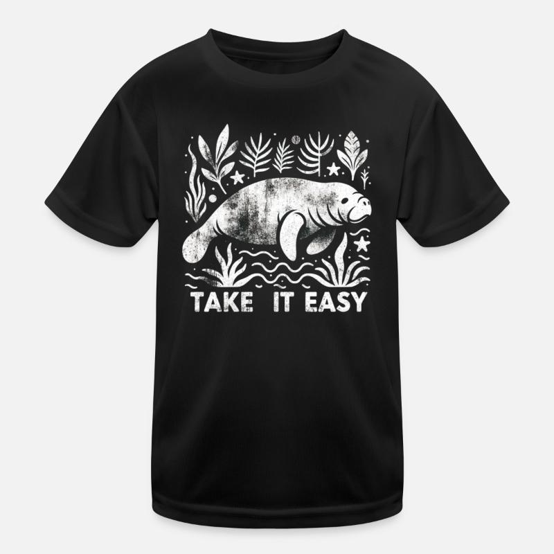 Manatee Manatee - Take it easy Kids Functional T-Shirt