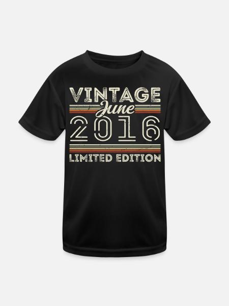 June 2016 June Birthday Gift June 2016 - Kids Functional T-Shirt - black - Front