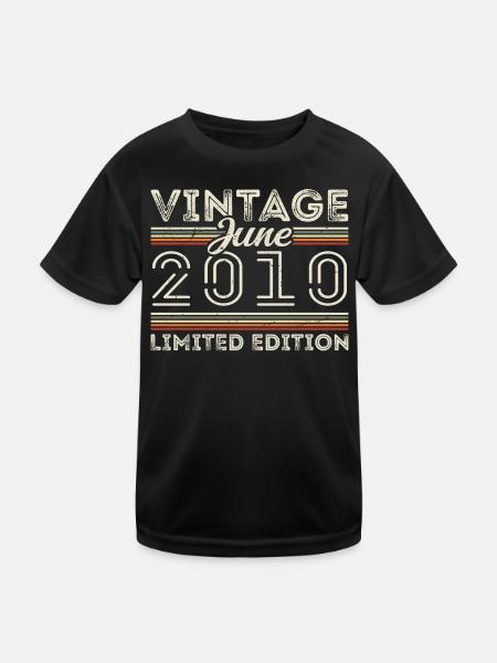 June 2010 June Birthday Present June 2010 - Kids Functional T-Shirt - black - Front