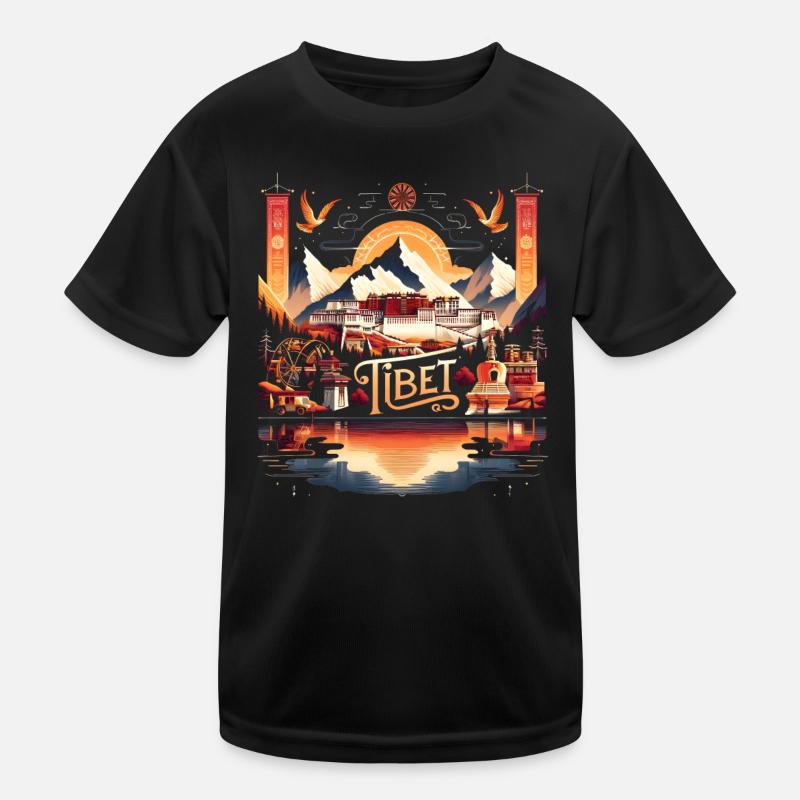 Tibet Lhasa Buddhistischer Tempel Kinder Funktions-T-Shirt
