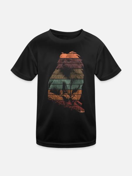 Tamarin Monkey Primate - Kids Functional T-Shirt - black - Front