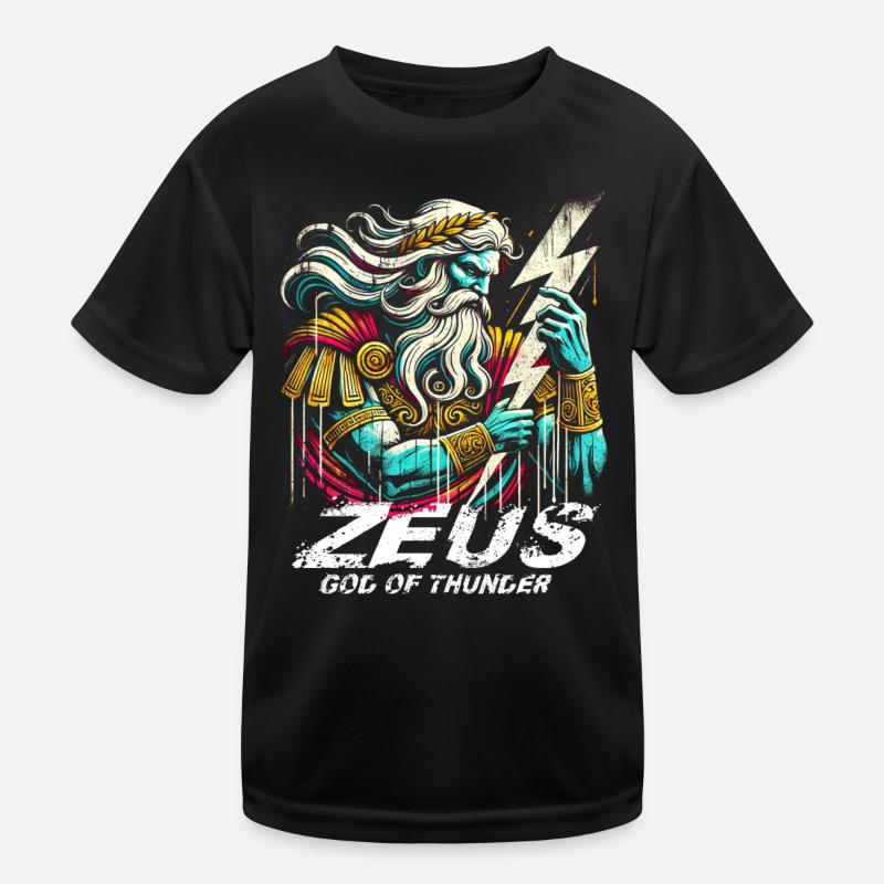 Zeus Griechischer Donnergott Kinder Funktions-T-Shirt
