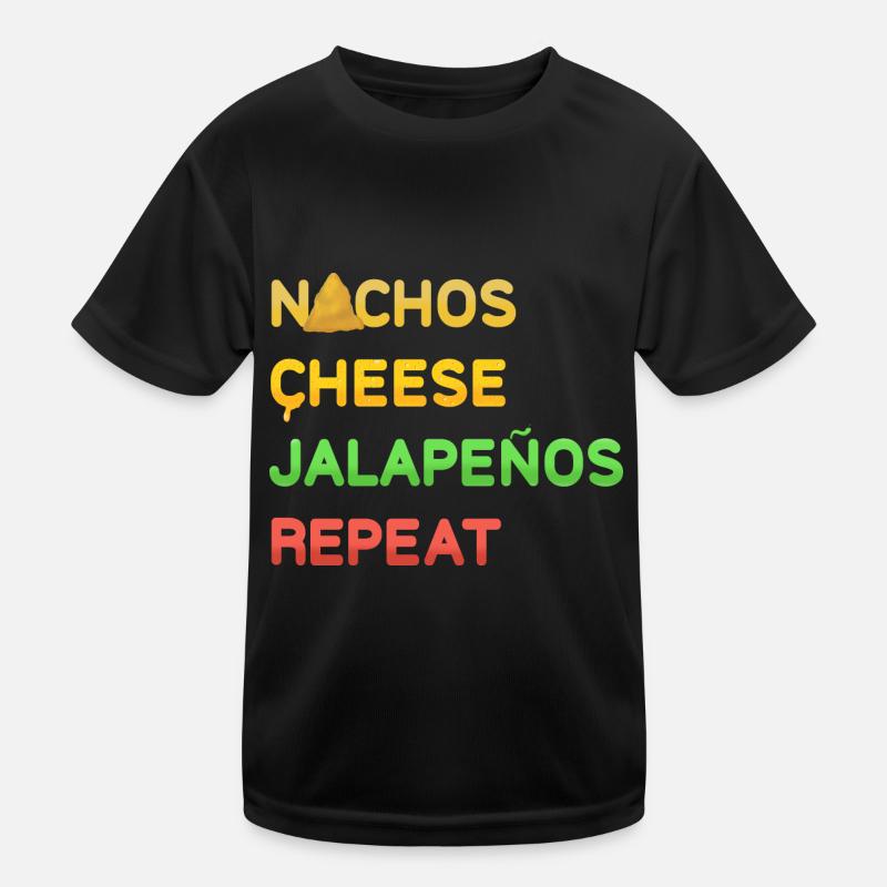 NACHOS Cheese Jalapenos répéter Design T-shirt sport Enfant
