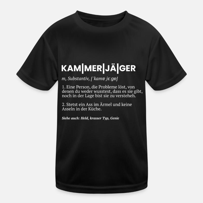 Kammerjäger Schädlingsbekämpfer - Kinder Funktions-T-Shirt - Schwarz