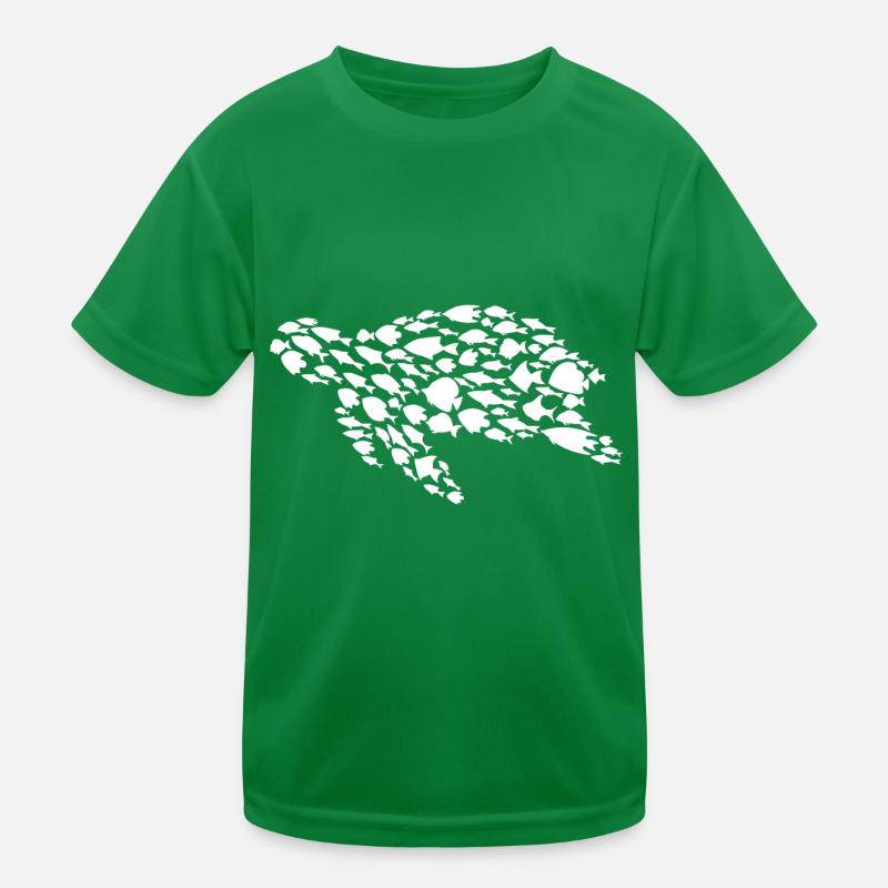 Turtle Ocean Fish Sea Turtle Kids Functional T-Shirt